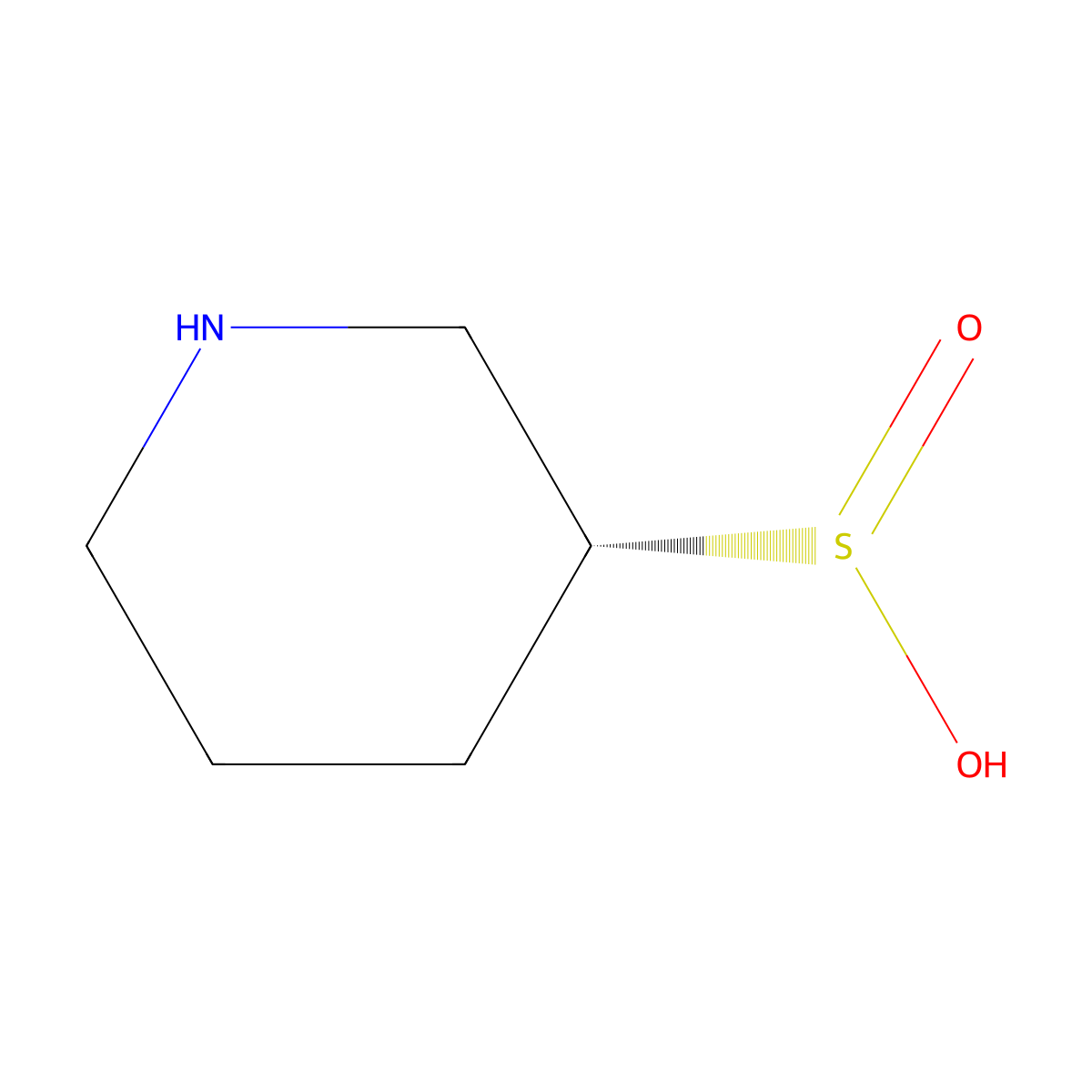 (3R)-piperidine-3-sulfinic acid molecular structure, CAS 2680520-94-7