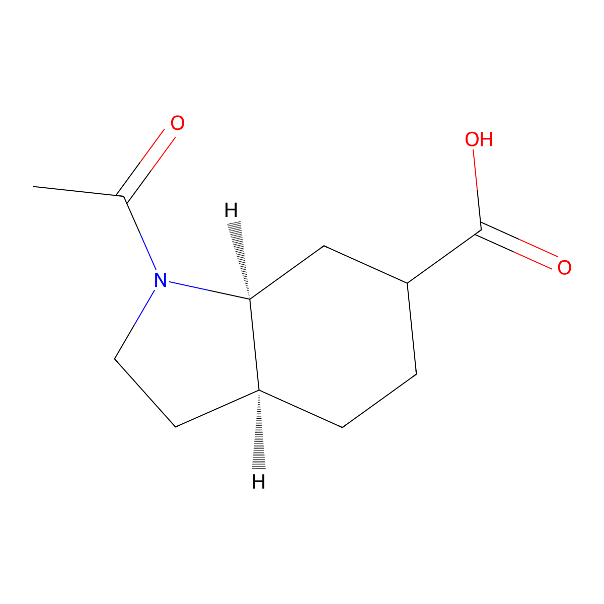 rac-(3aR,7aR)-1-acetyl-octahydro-1H-indole-6-carboxylic acid molecular structure, CAS 2680520-95-8