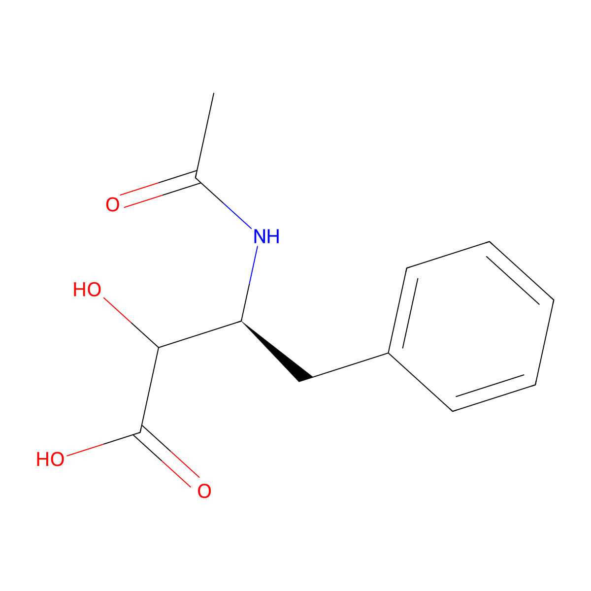 (3S)-3-acetamido-2-hydroxy-4-phenylbutanoic acid molecular structure, CAS 2680521-46-2