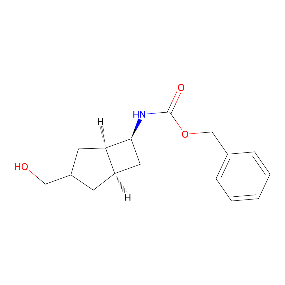 rac-benzyl N-[(1R,5R,6S)-3-(hydroxymethyl)bicyclo[3.2.0]heptan-6-yl]carbamate molecular structure, CAS 2680522-36-3