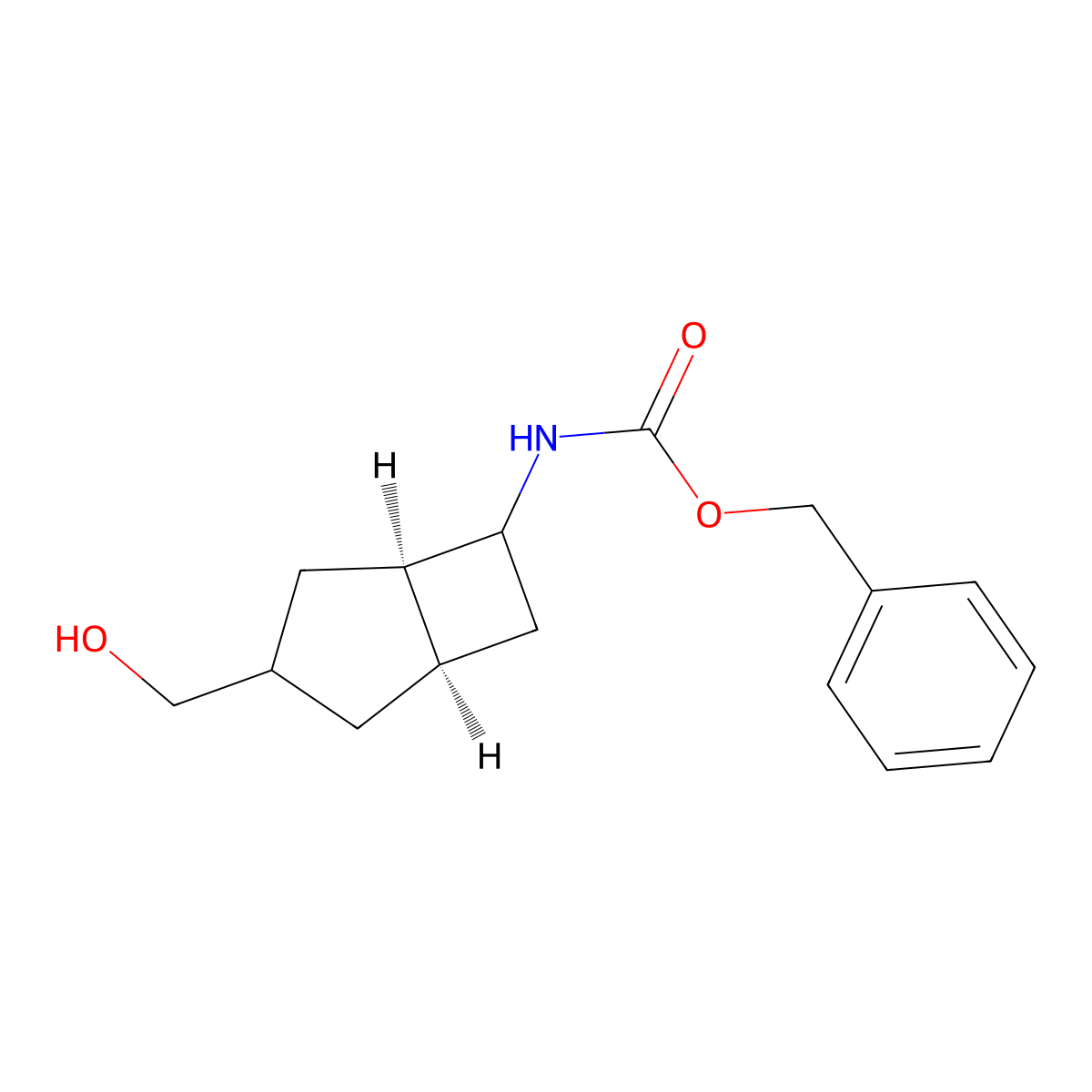 rac-benzyl N-[(1R,5R)-3-(hydroxymethyl)bicyclo[3.2.0]heptan-6-yl]carbamate molecular structure, CAS 2680522-41-0