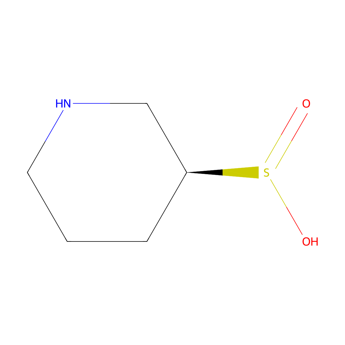 (3S)-piperidine-3-sulfinic acid molecular structure, CAS 2680522-54-5