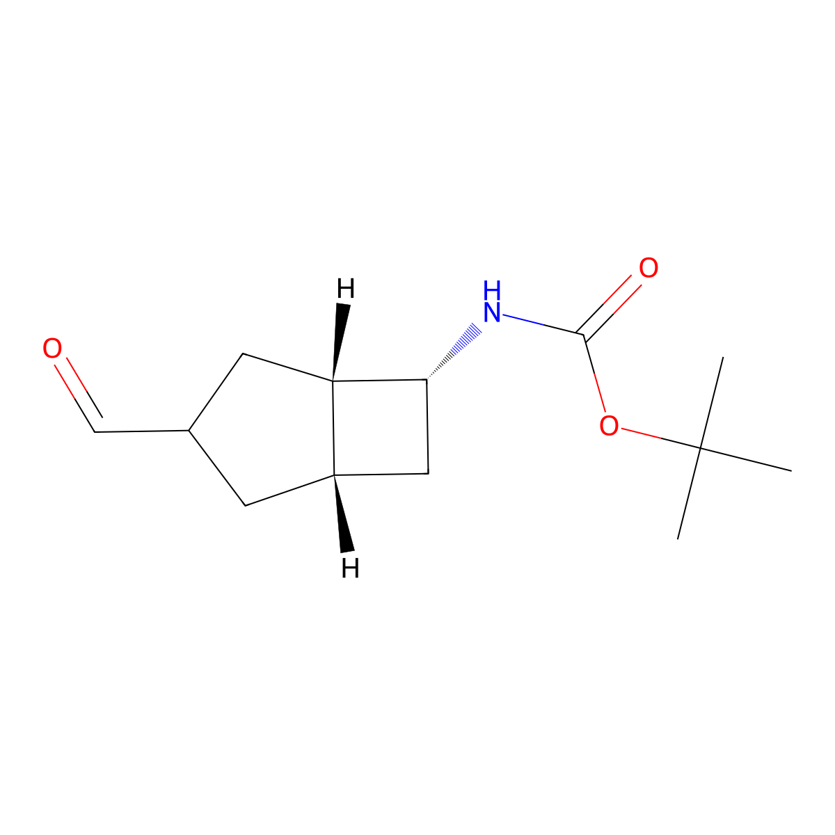 tert-butyl N-{3-formylbicyclo[3.2.0]heptan-6-yl}carbamate molecular structure, CAS 2680523-05-9