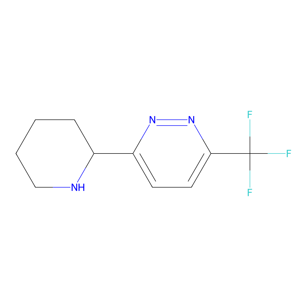 3-(Piperidin-2-yl)-6-(trifluoromethyl)pyridazine molecular structure, CAS 2680528-00-9