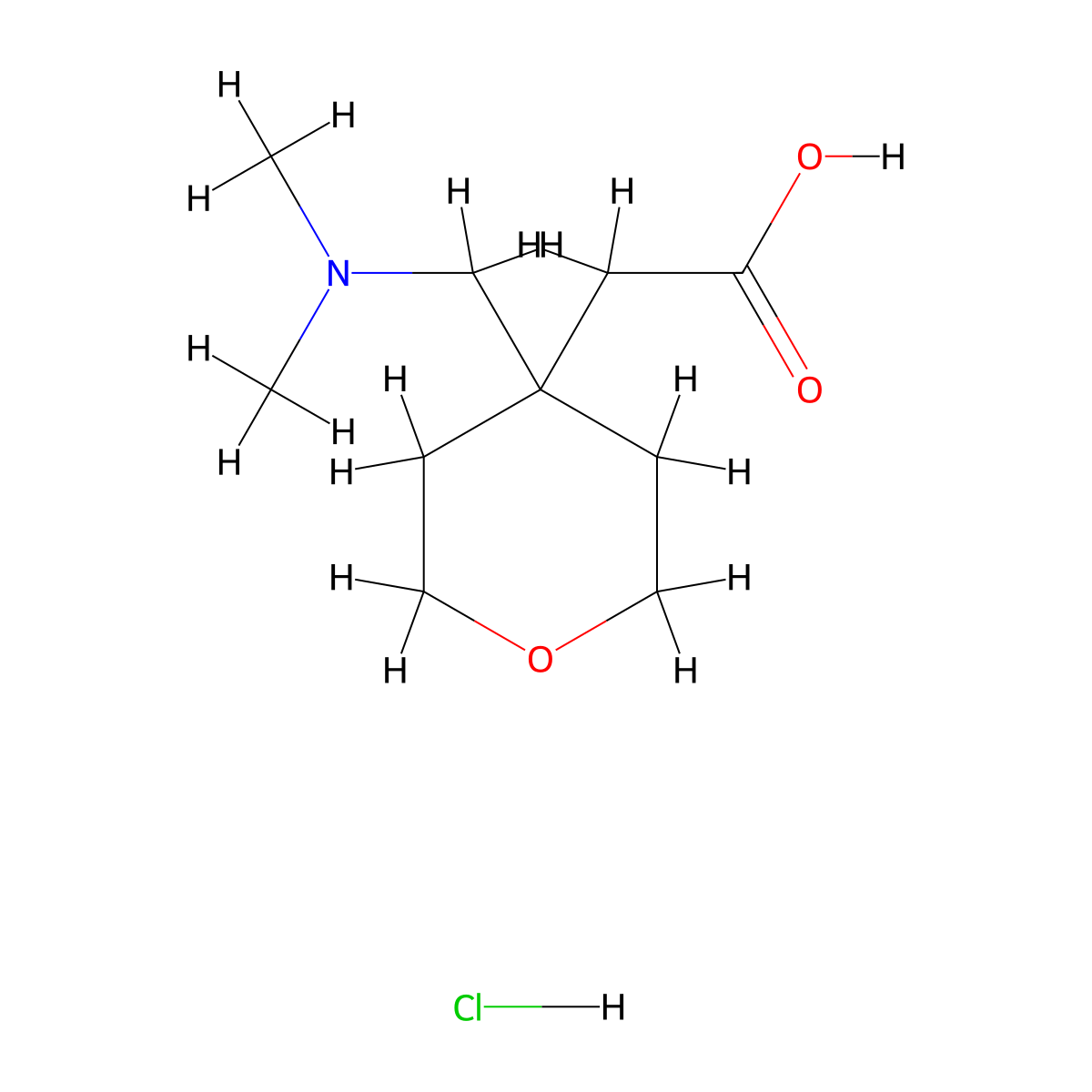 2-{4-[(Dimethylamino)methyl]oxan-4-yl}acetic acid hydrochloride molecular structure, CAS 2680528-01-0