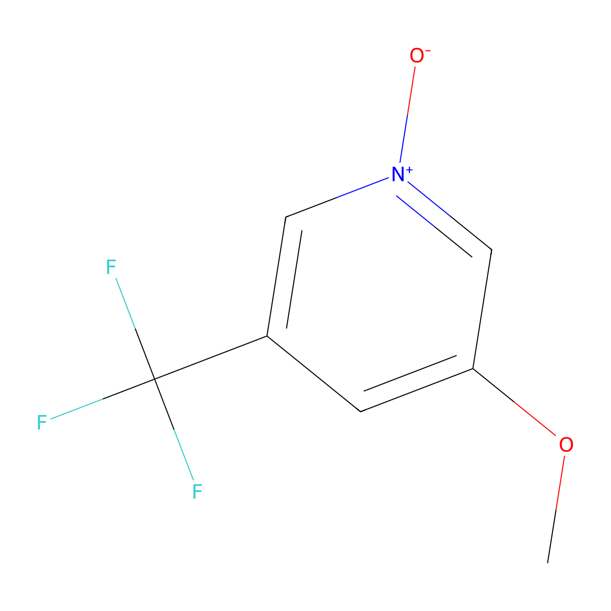 3-Methoxy-5-(trifluoromethyl)pyridin-1-ium-1-olate molecular structure, CAS 2680528-44-1