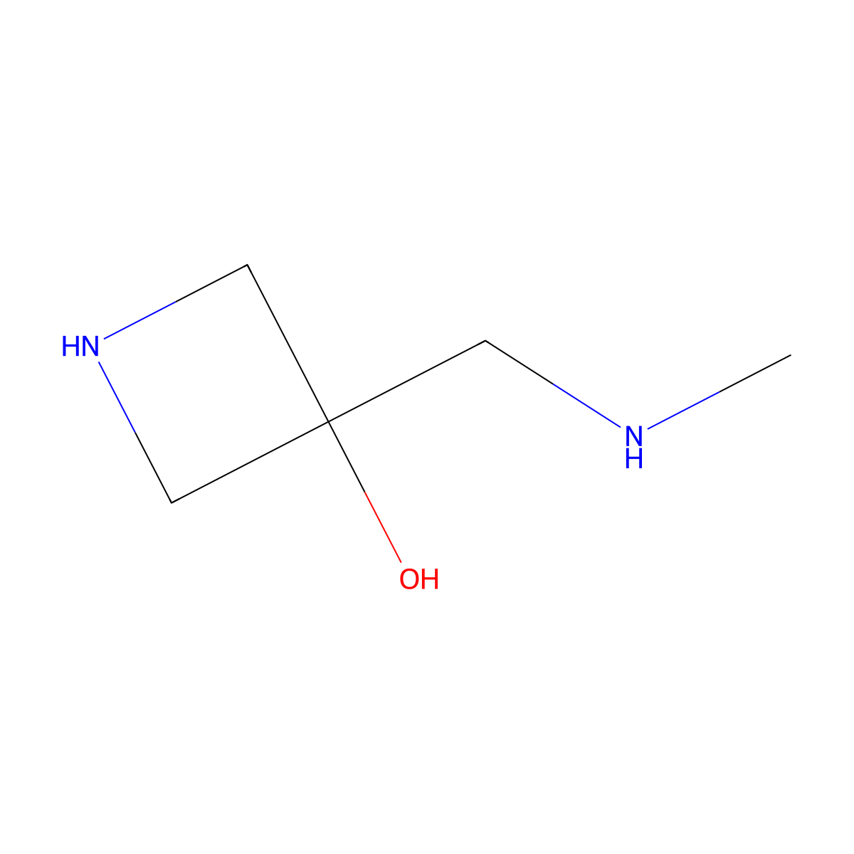 3-[(Methylamino)methyl]azetidin-3-ol molecular structure, CAS 2680528-63-4