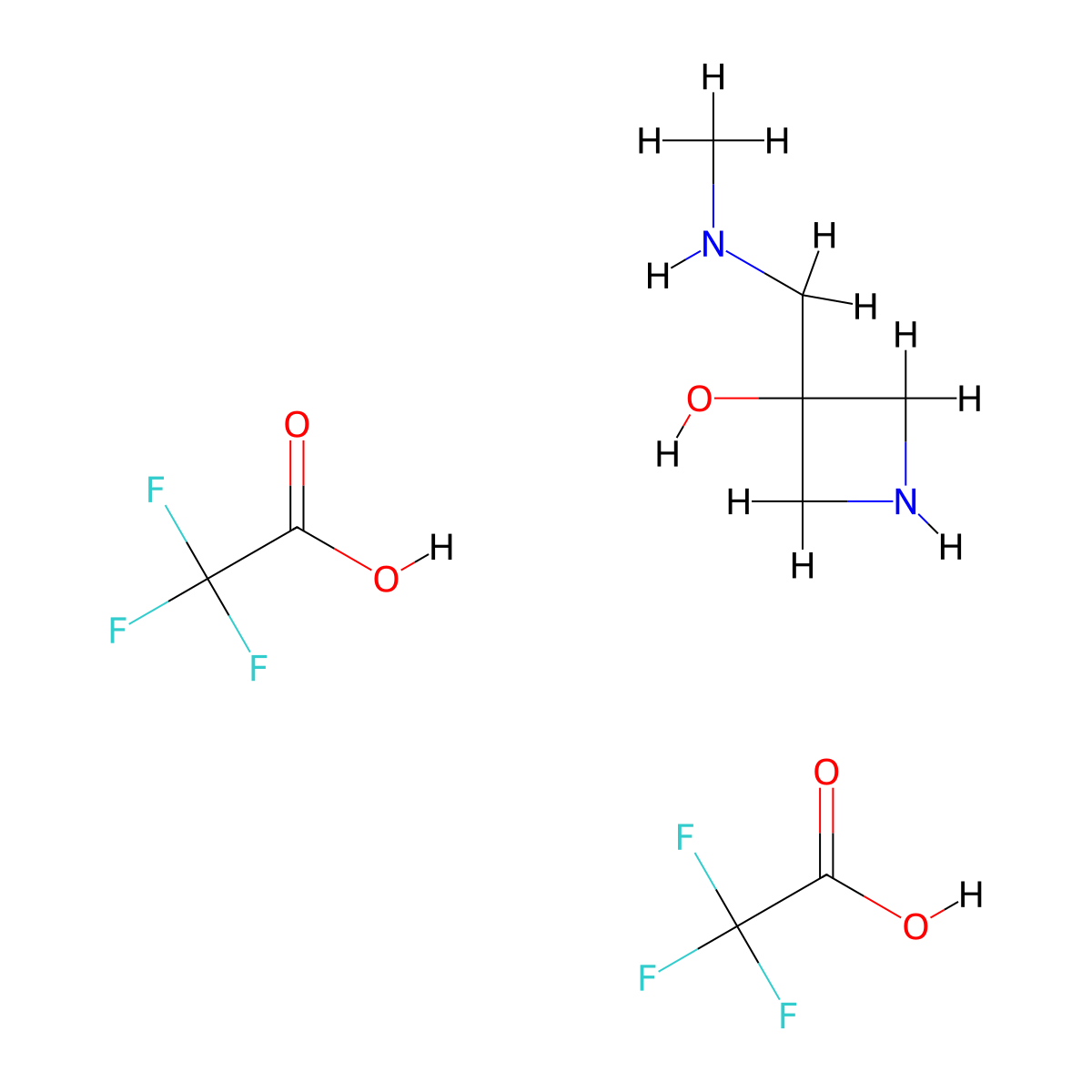 3-((Methylamino)methyl)azetidin-3-ol; bis(trifluoroacetic acid) molecular structure, CAS 2680528-64-5