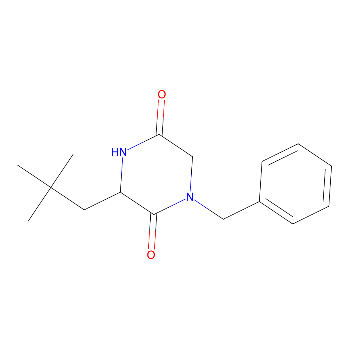 1-Benzyl-3-(2,2-dimethylpropyl)piperazine-2,5-dione molecular structure, CAS 2680528-71-4