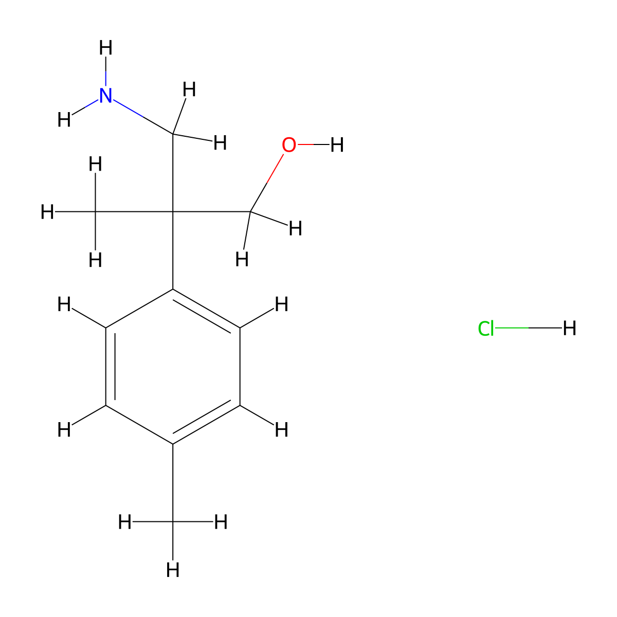 3-Amino-2-methyl-2-(4-methylphenyl)propan-1-ol hydrochloride molecular structure, CAS 2680528-88-3