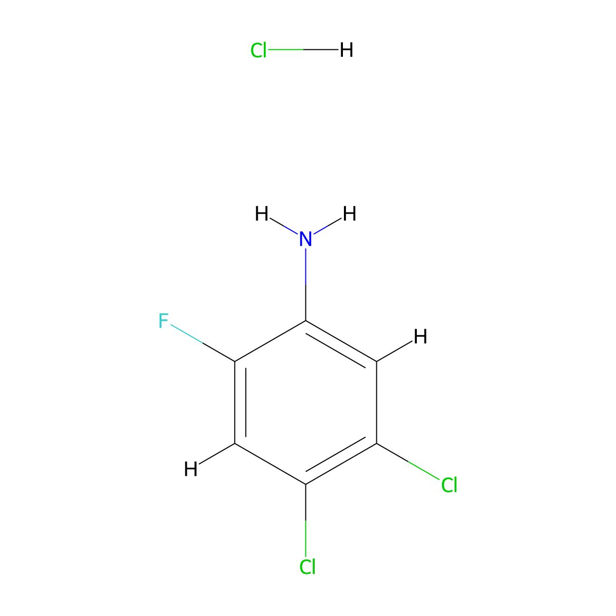 4,5-Dichloro-2-fluoroaniline hydrochloride molecular structure, CAS 2680529-24-0