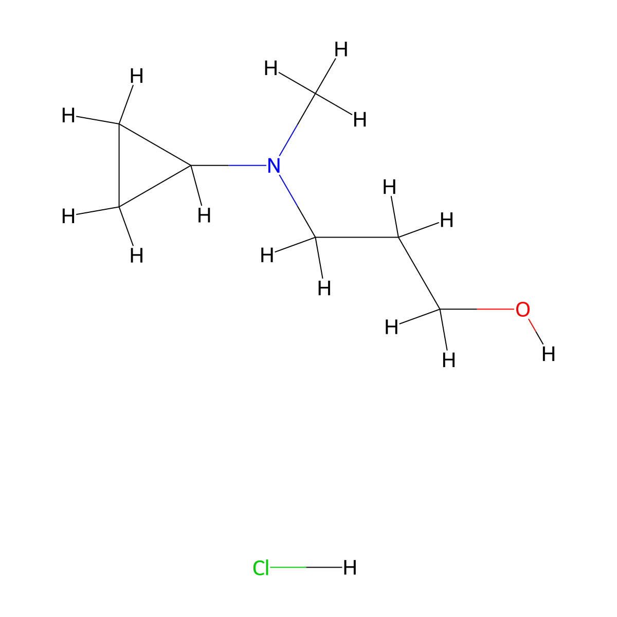 3-[Cyclopropyl(methyl)amino]propan-1-ol hydrochloride molecular structure, CAS 2680529-27-3