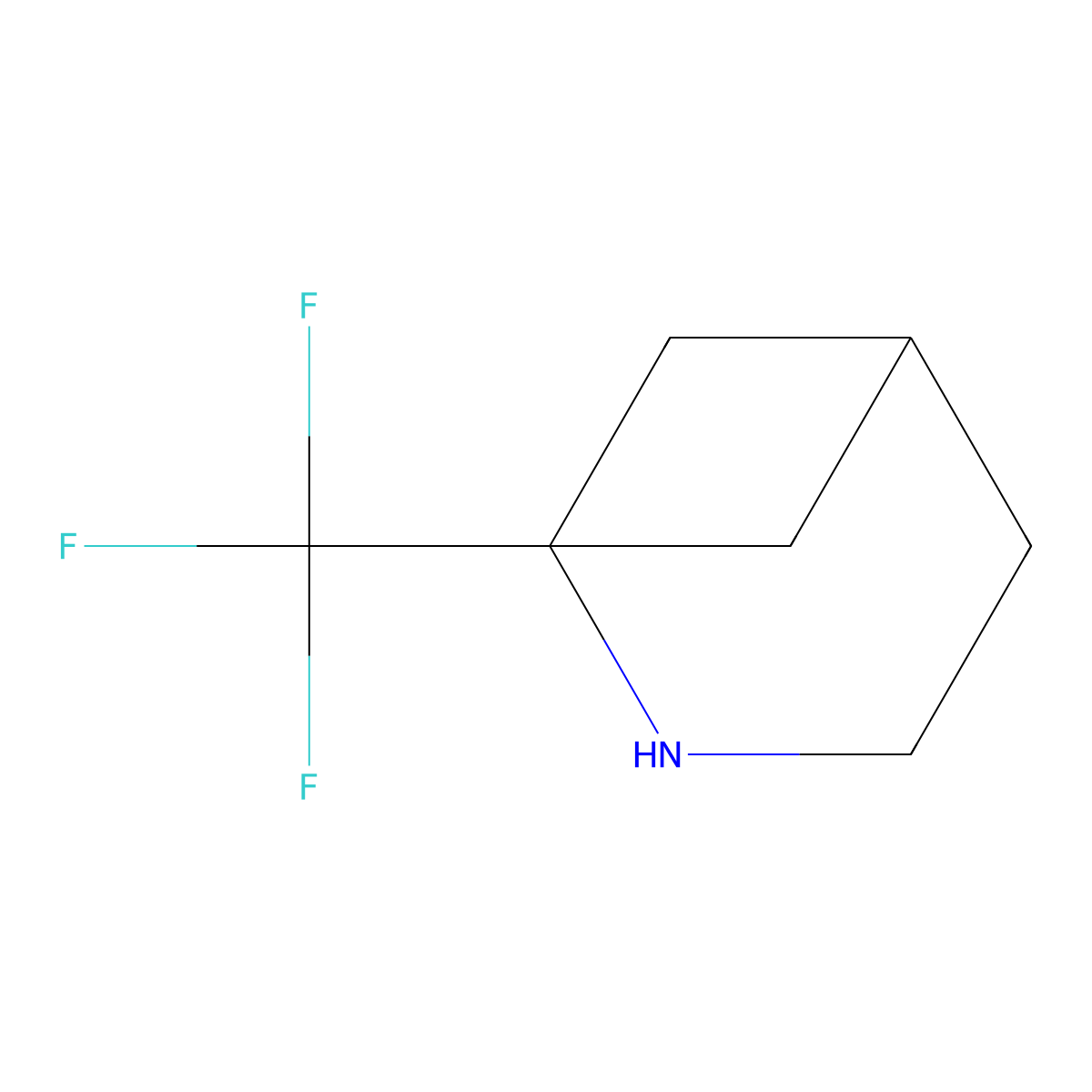 1-(Trifluoromethyl)-2-azabicyclo[3.1.1]heptane molecular structure, CAS 2680529-29-5