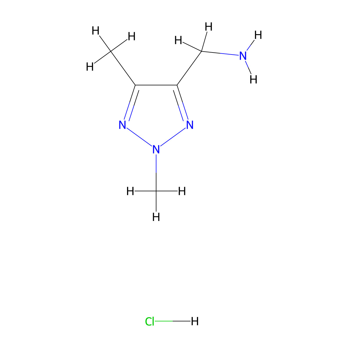 1-(2,5-dimethyl-2H-1,2,3-triazol-4-yl)methanamine hydrochloride molecular structure, CAS 2680529-41-1