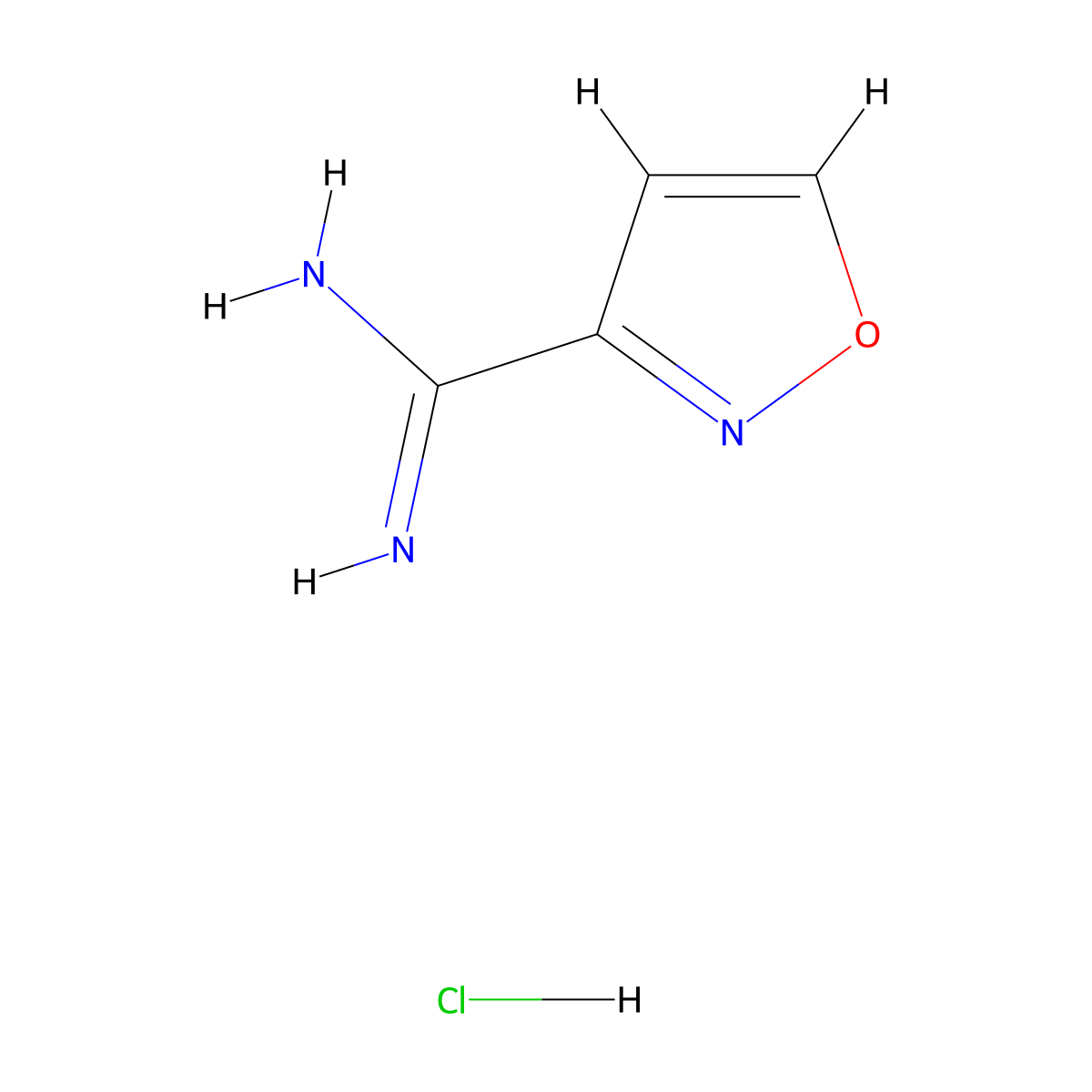 1,2-Oxazole-3-carboximidamide hydrochloride molecular structure, CAS 2680529-50-2