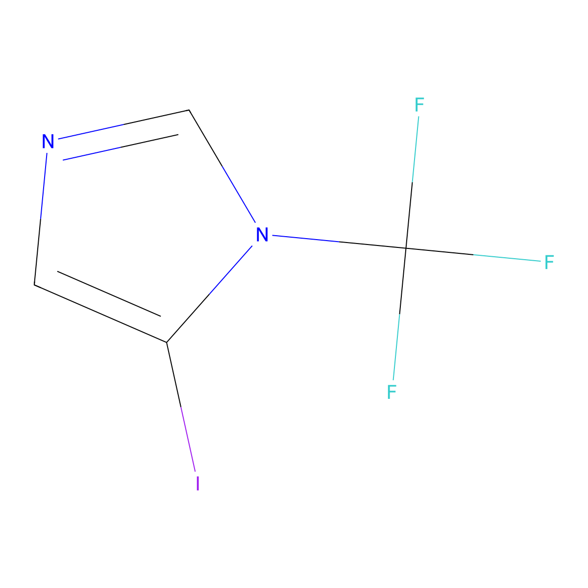 5-iodo-1-(trifluoromethyl)-1H-imidazole molecular structure, CAS 2680529-62-6