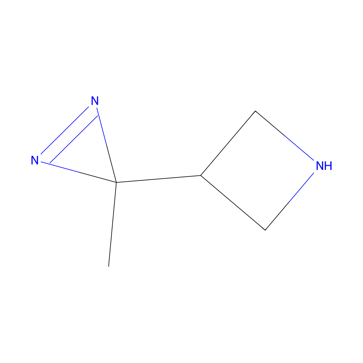 3-(3-methyl-3H-diazirin-3-yl)azetidine molecular structure, CAS 2680529-66-0