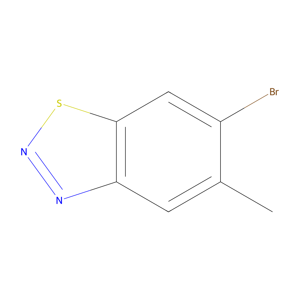 6-Bromo-5-methyl-1,2,3-benzothiadiazole molecular structure, CAS 2680529-68-2