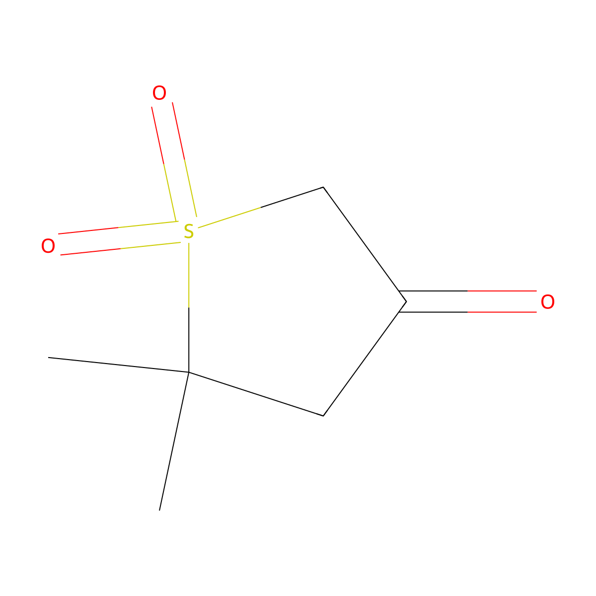 5,5-Dimethyl-1lambda6-thiolane-1,1,3-trione molecular structure, CAS 2680530-30-5