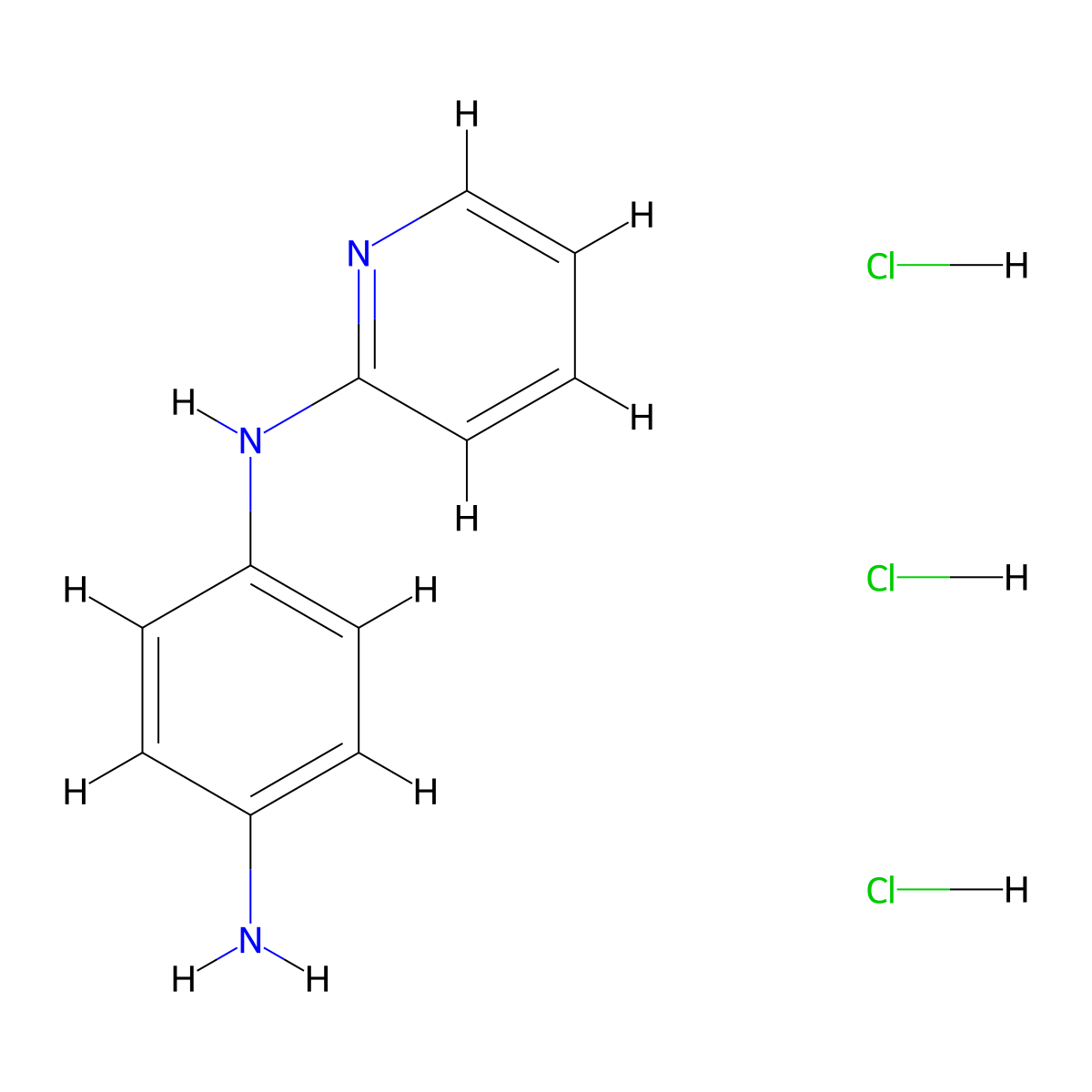 N1-(pyridin-2-yl)benzene-1,4-diamine trihydrochloride molecular structure, CAS 2680530-35-0