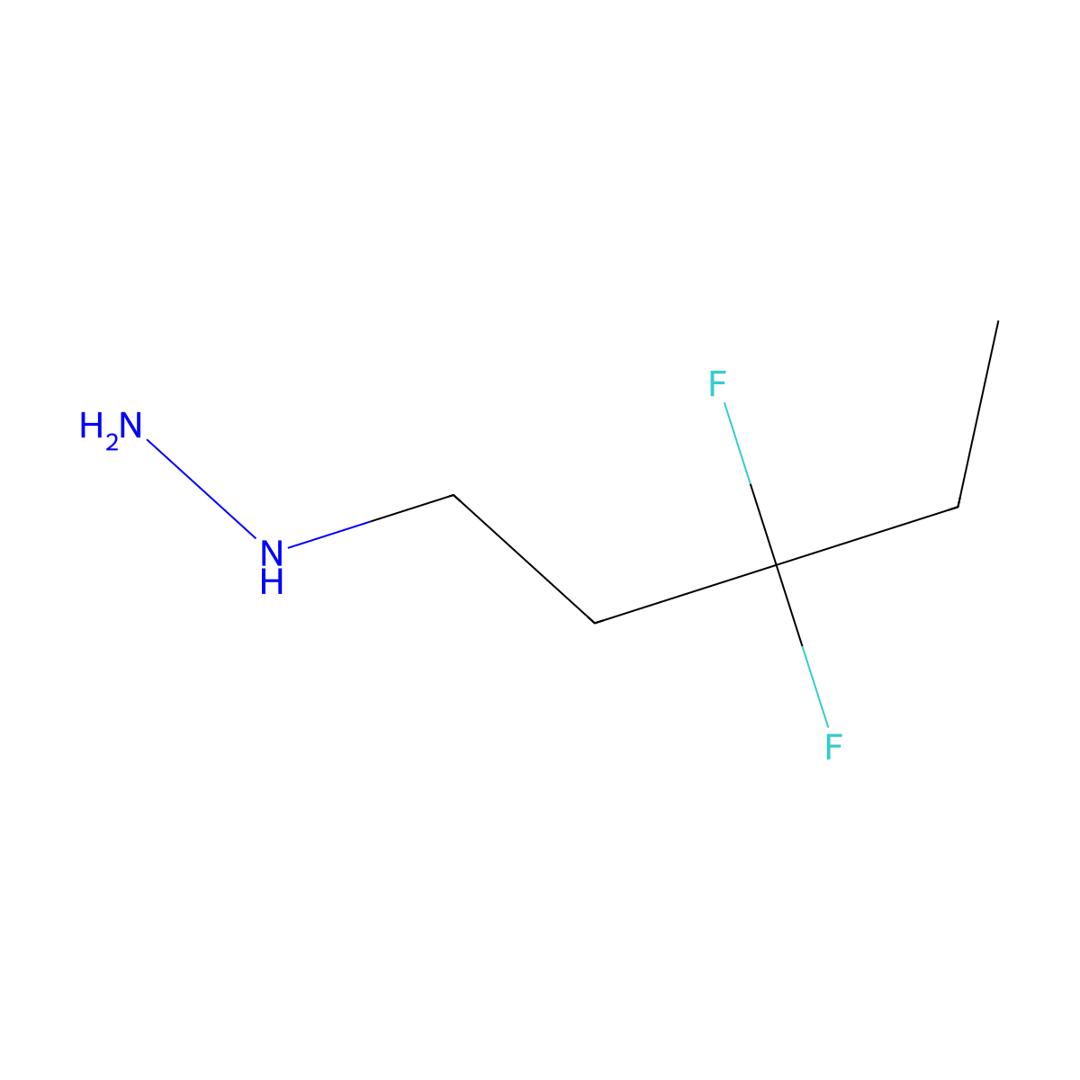 (3,3-Difluoropentyl)hydrazine molecular structure, CAS 2680530-48-5