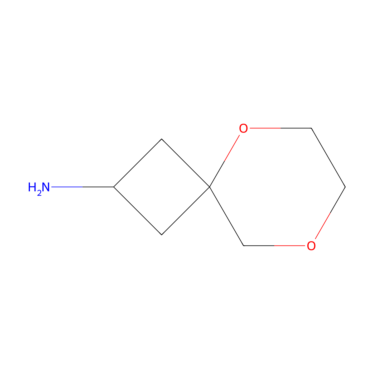 5,8-Dioxaspiro[3.5]nonan-2-amine molecular structure, CAS 2680530-53-2