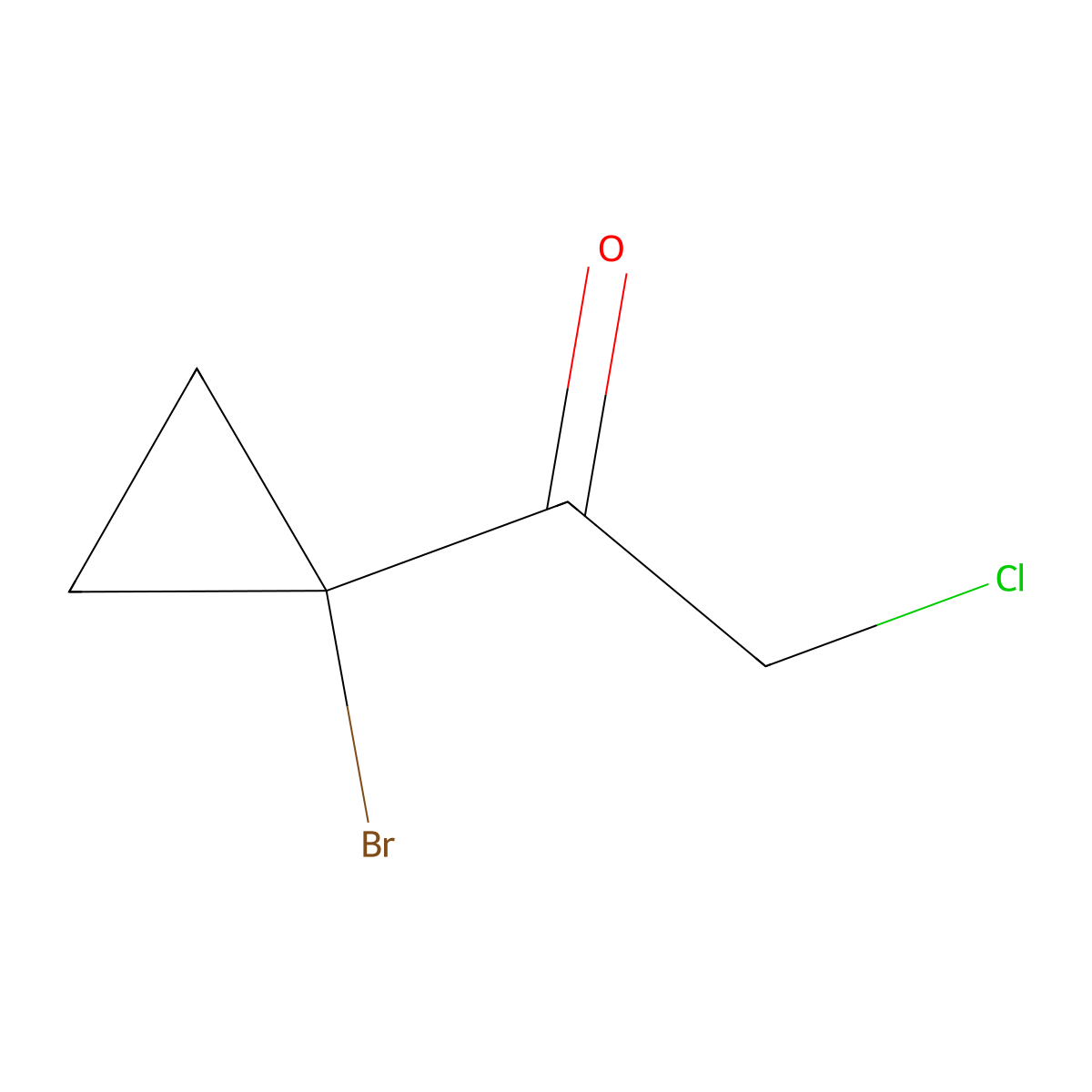 1-(1-Bromocyclopropyl)-2-chloroethan-1-one molecular structure, CAS 2680530-67-8