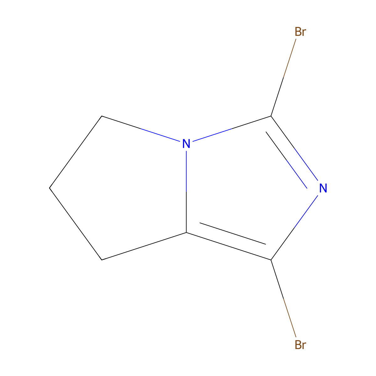 1,3-dibromo-5H,6H,7H-pyrrolo[1,2-c]imidazole molecular structure, CAS 2680530-77-0