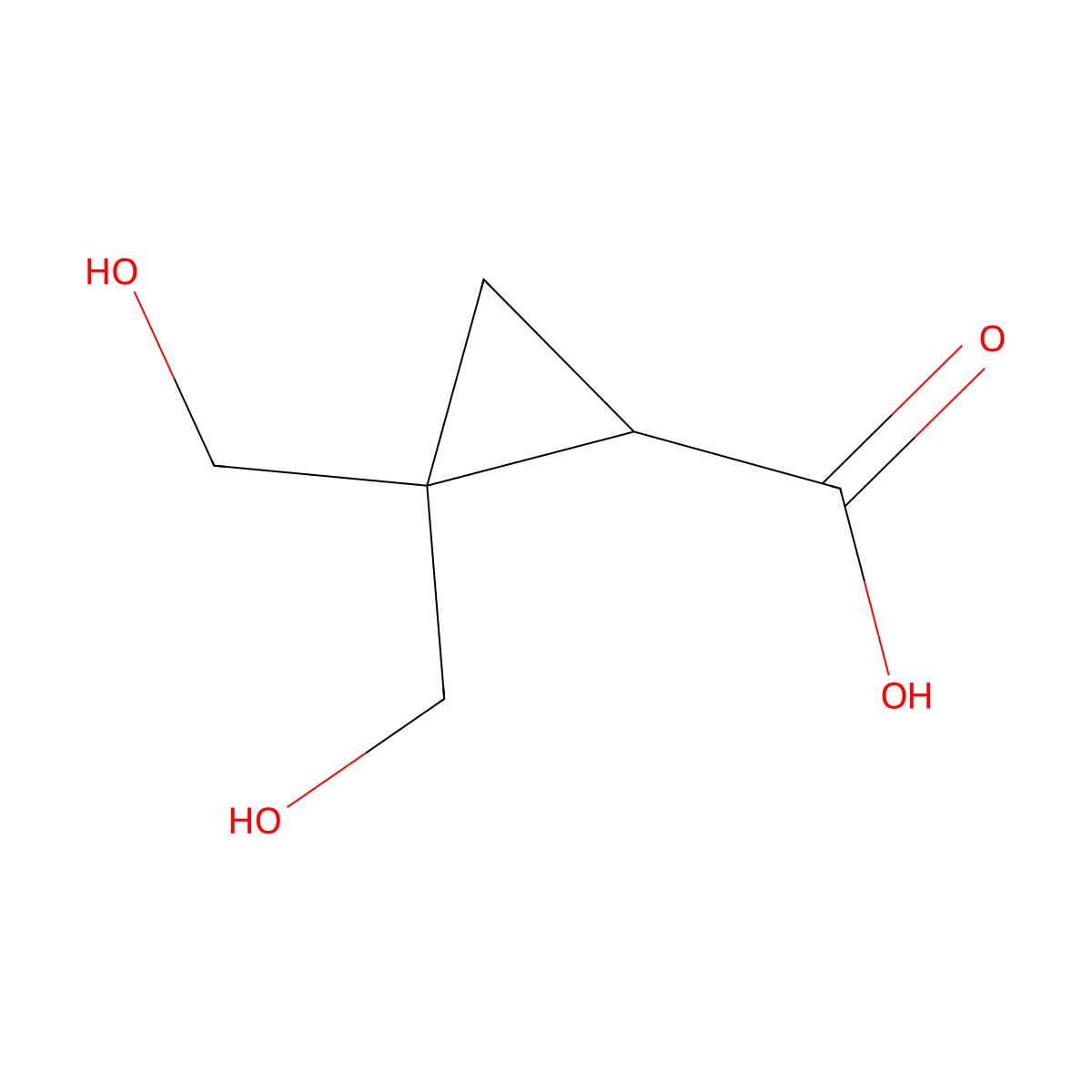 2,2-Bis(hydroxymethyl)cyclopropane-1-carboxylic acid molecular structure, CAS 2680530-84-9