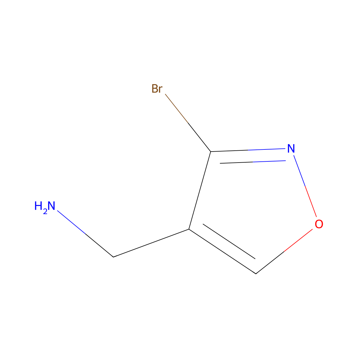 1-(3-Bromo-1,2-oxazol-4-yl)methanamine molecular structure, CAS 2680530-86-1
