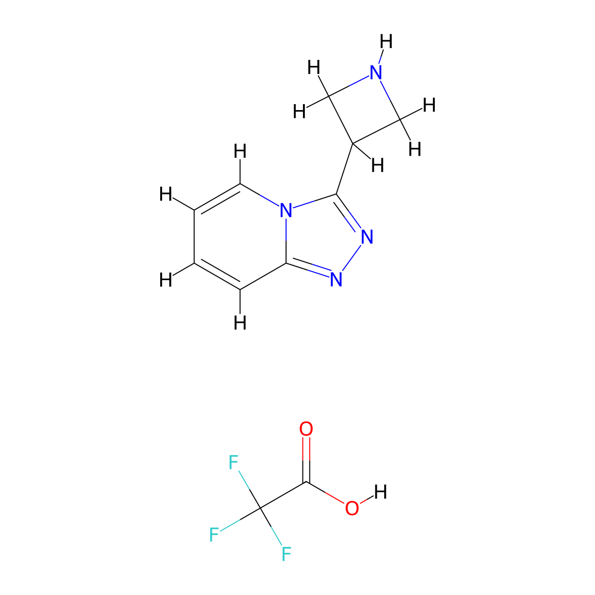 3-((1,2,4)Triazolo(4,3-a)pyridin-3-yl)azetidine; trifluoroacetic acid molecular structure, CAS 2680531-05-7