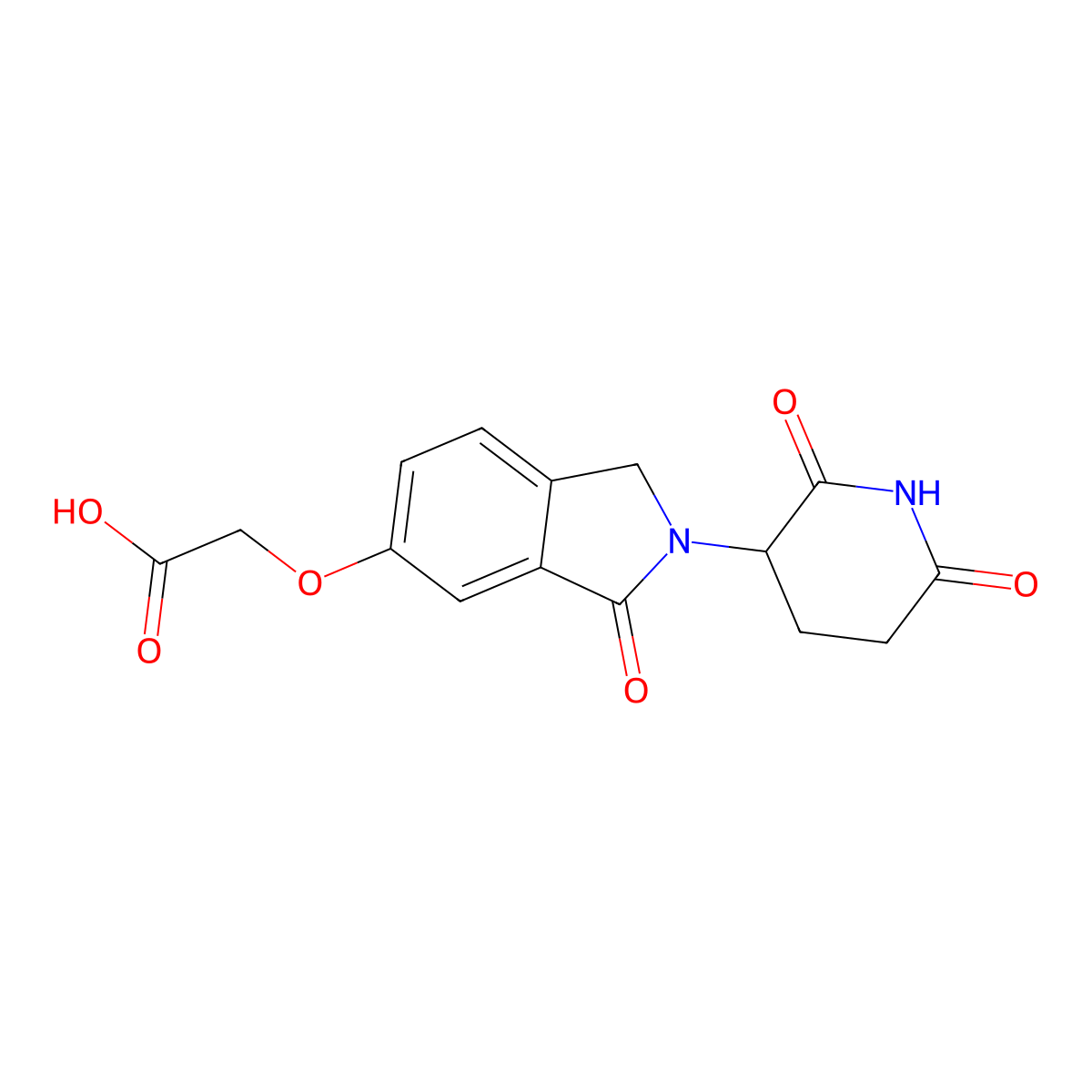 2-((2-(2,6-Dioxopiperidin-3-YL)-3-oxoisoindolin-5-YL)oxy)acetic acid molecular structure, CAS 2680531-09-1