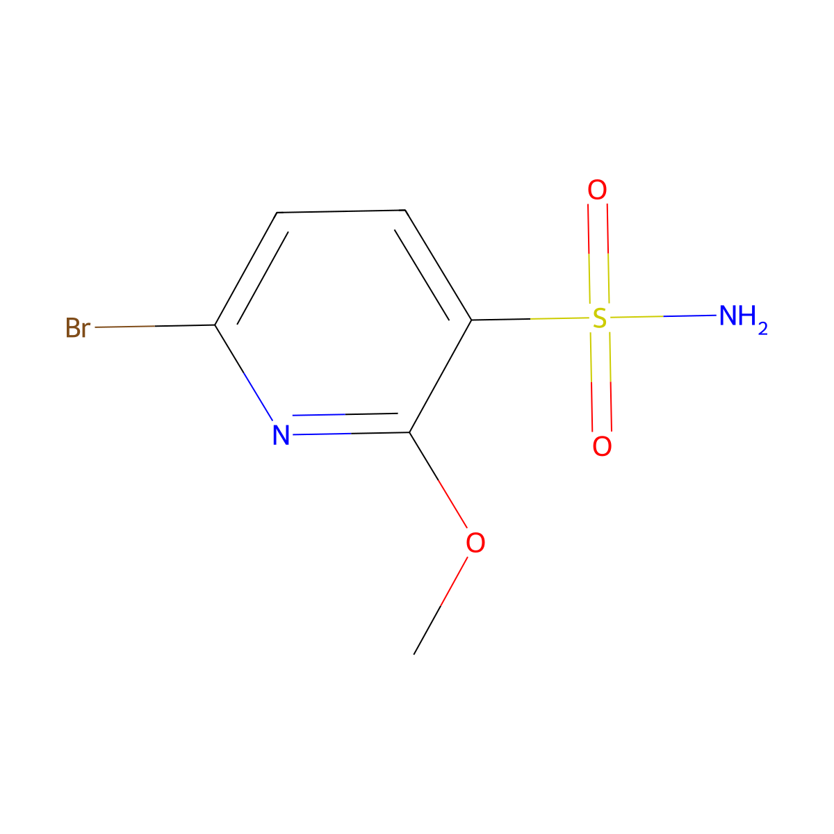 6-Bromo-2-methoxypyridine-3-sulfonamide molecular structure, CAS 2680531-16-0