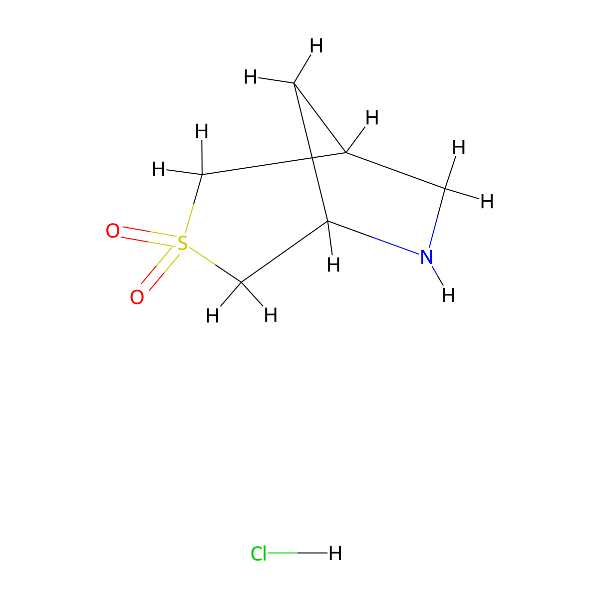 3lambda6-Thia-6-azabicyclo[3.2.1]octane-3,3-dione hydrochloride molecular structure, CAS 2680531-32-0