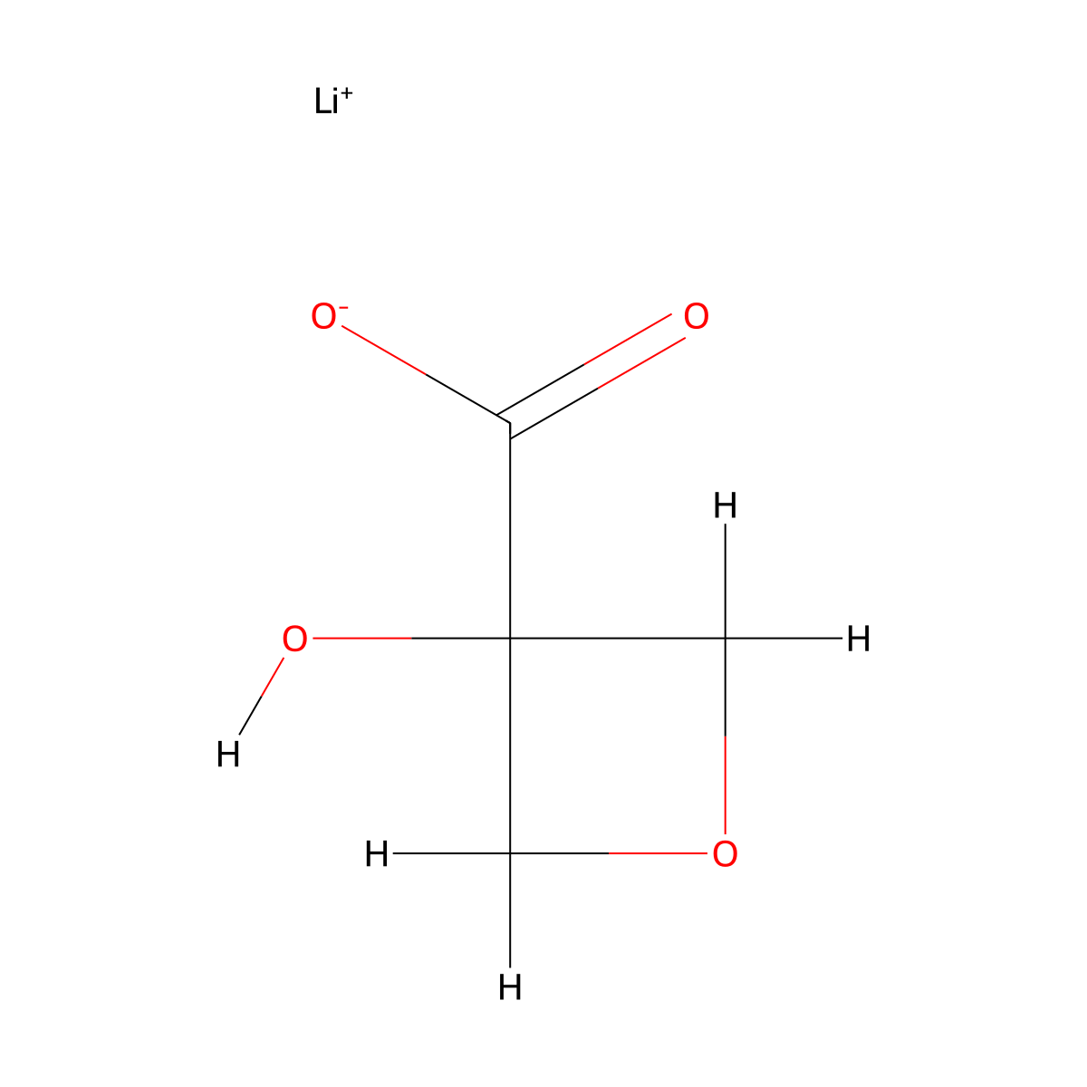 Lithium(1+) 3-hydroxyoxetane-3-carboxylate molecular structure, CAS 2680531-51-3