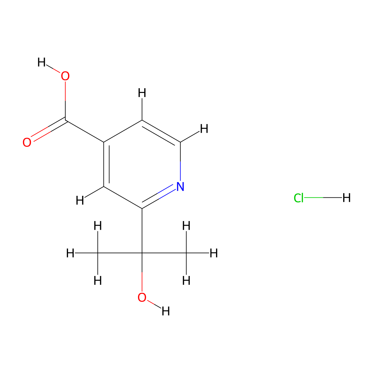 2-(2-Hydroxypropan-2-yl)pyridine-4-carboxylic acid hydrochloride molecular structure, CAS 2680531-63-7