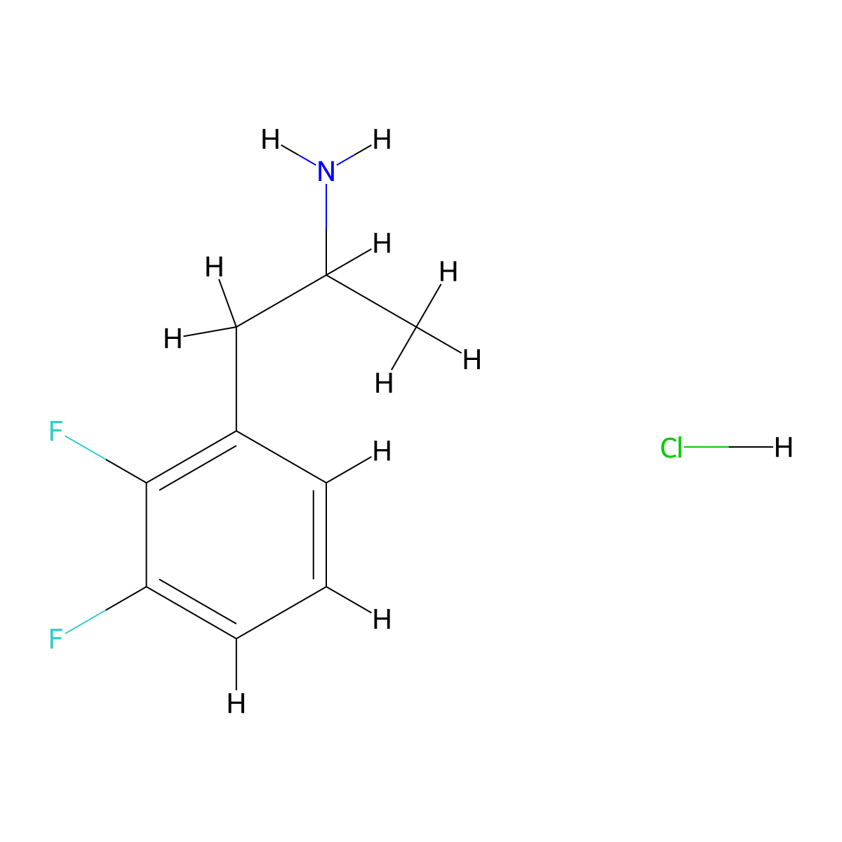 1-(2,3-Difluorophenyl)propan-2-amine hydrochloride molecular structure, CAS 2680531-66-0