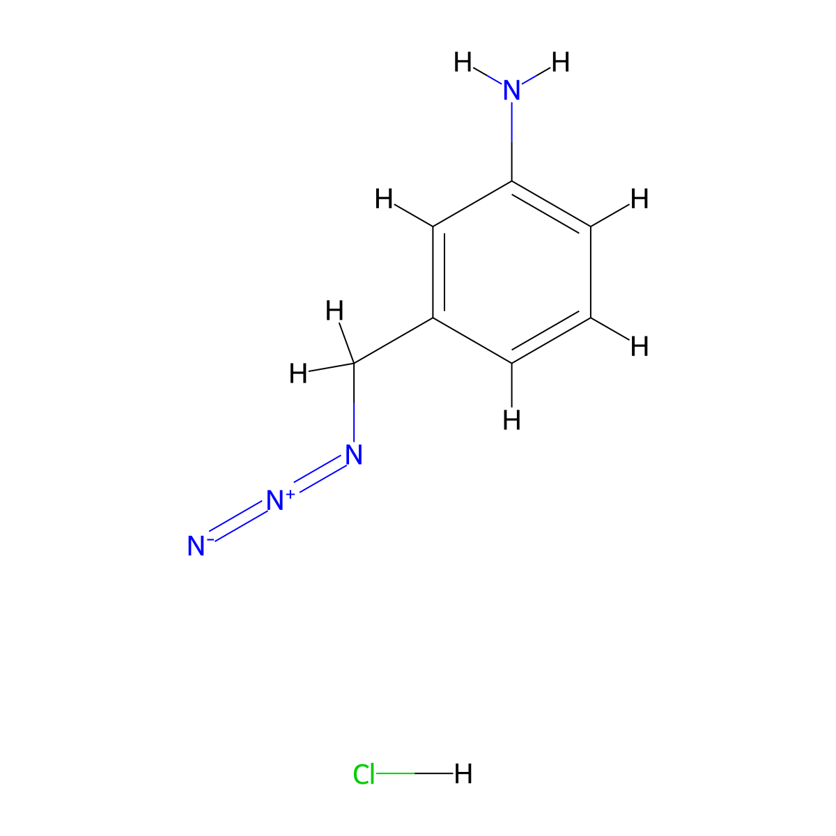 3-(Azidomethyl)aniline hydrochloride molecular structure, CAS 2680531-69-3