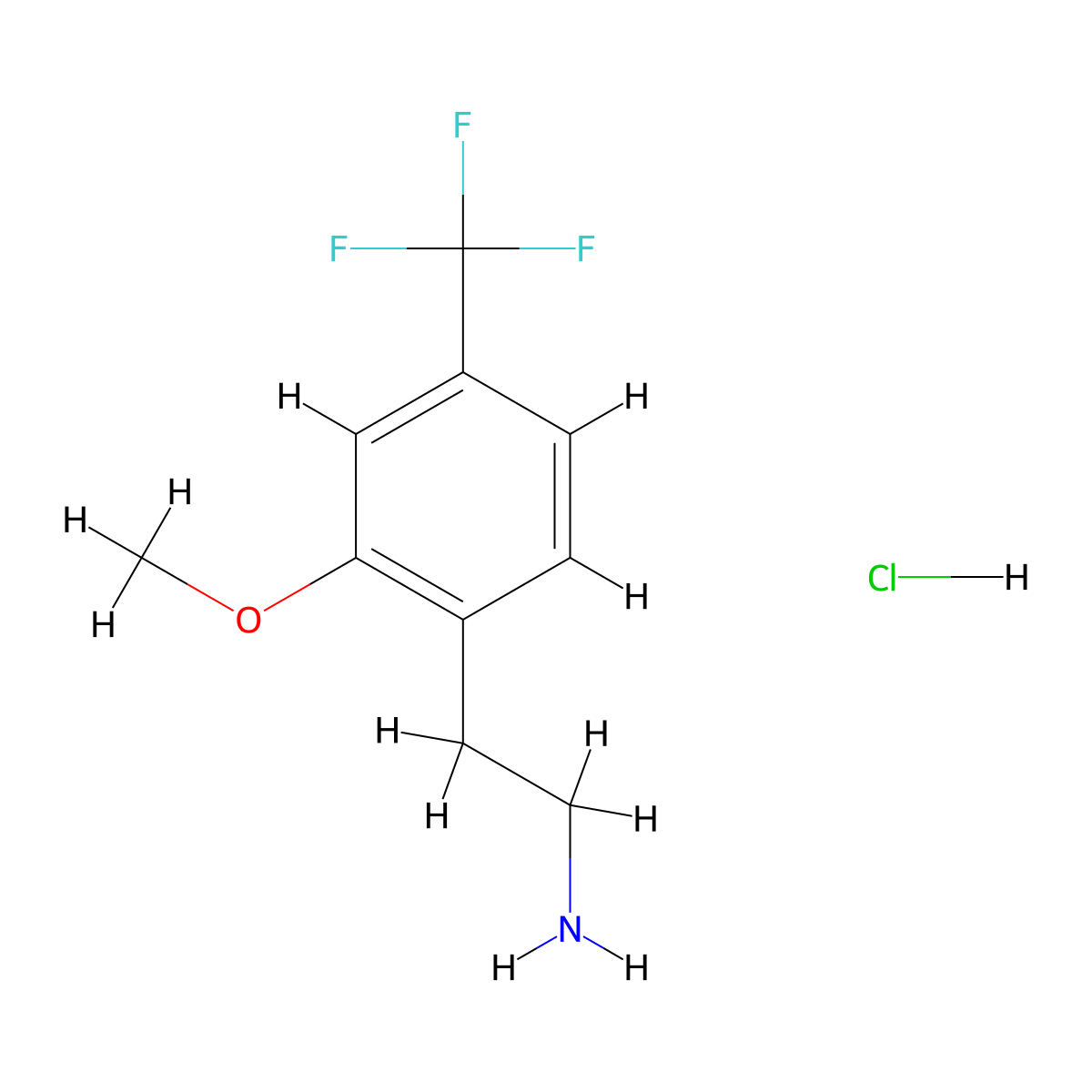 2-[2-Methoxy-4-(trifluoromethyl)phenyl]ethan-1-amine hydrochloride molecular structure, CAS 2680531-72-8