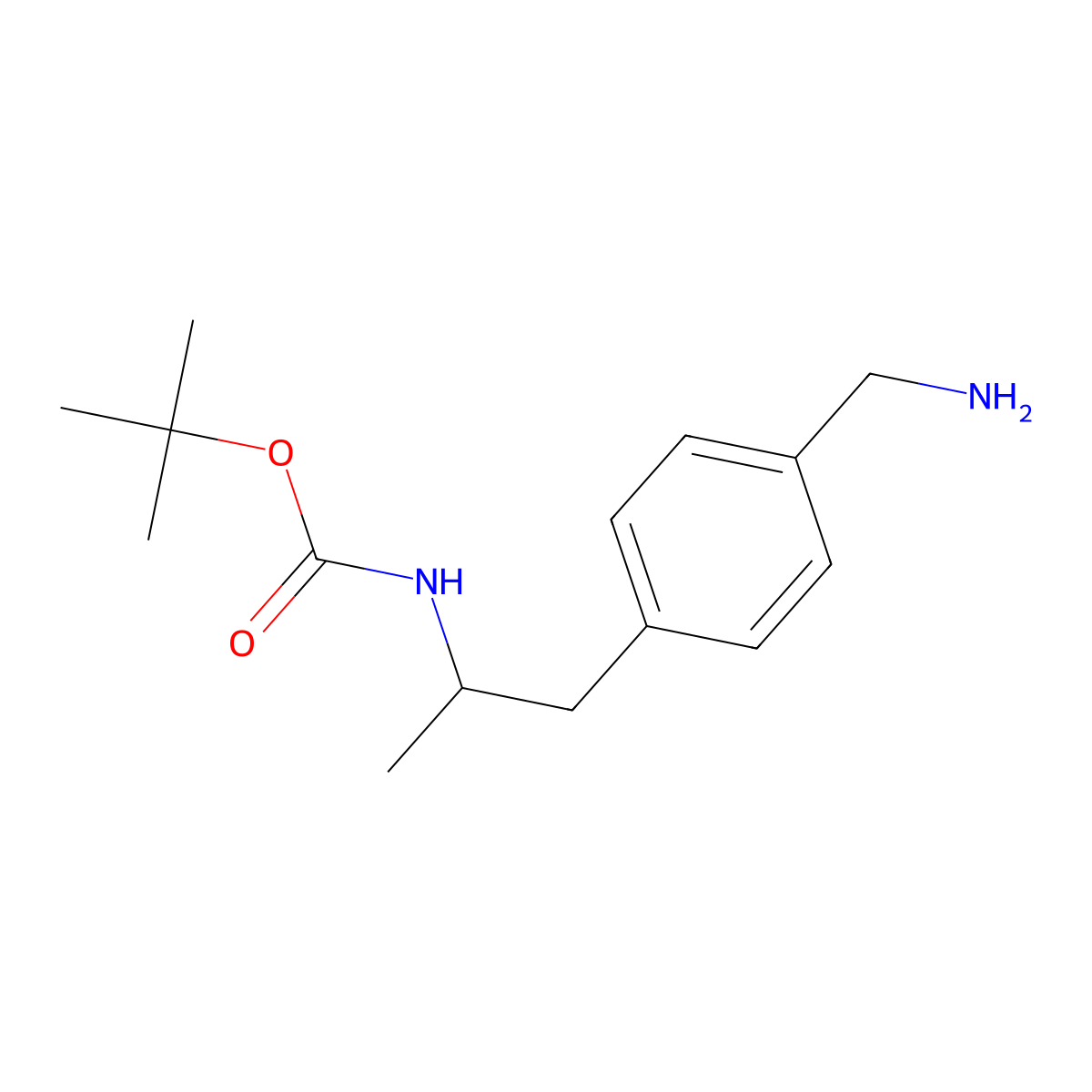 tert-butyl N-(1-(4-(aminomethyl)phenyl)propan-2-yl)carbamate molecular structure, CAS 2680531-75-1