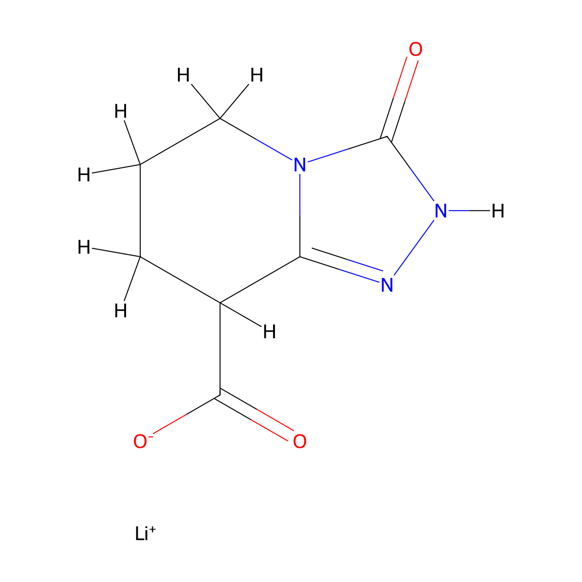 lithium(1+) 3-oxo-2H,3H,5H,6H,7H,8H-[1,2,4]triazolo[4,3-a]pyridine-8-carboxylate molecular structure, CAS 2680531-76-2