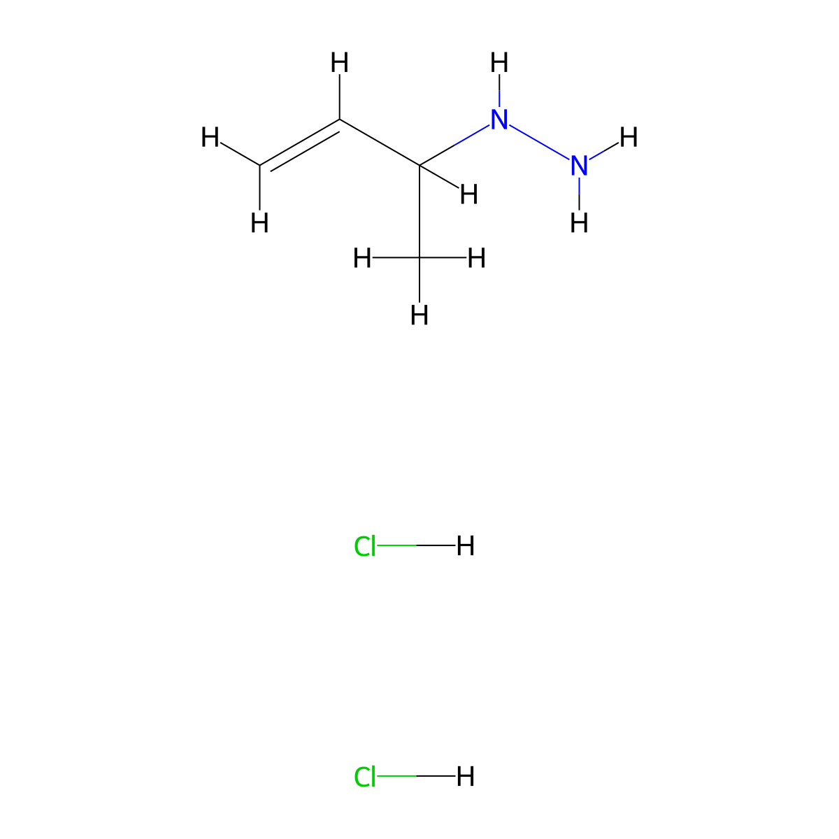 (But-3-en-2-yl)hydrazine dihydrochloride molecular structure, CAS 2680531-89-7