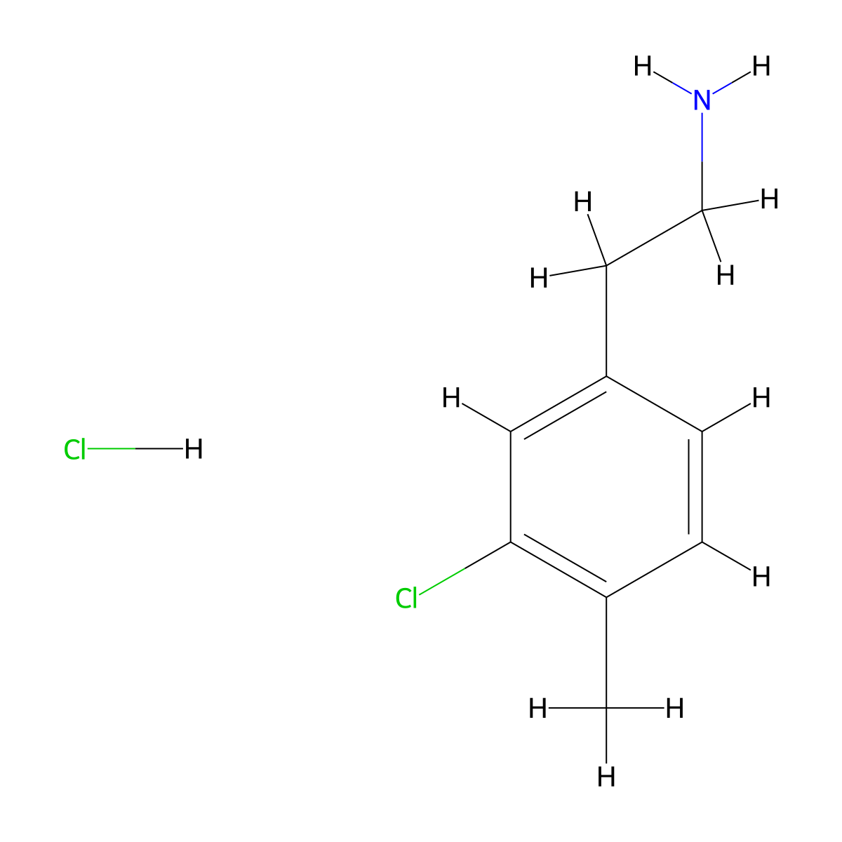 2-(3-Chloro-4-methylphenyl)ethan-1-amine hydrochloride molecular structure, CAS 2680532-02-7