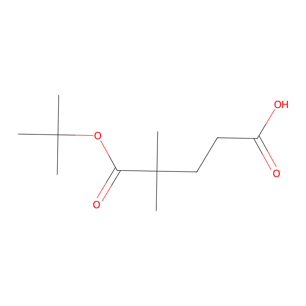 5-(Tert-butoxy)-4,4-dimethyl-5-oxopentanoic acid molecular structure, CAS 2680532-08-3