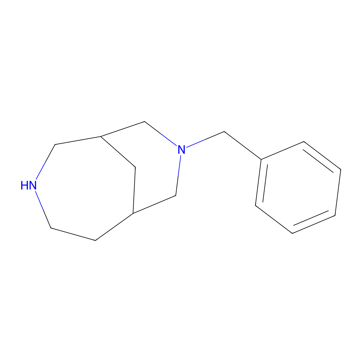 8-Benzyl-3,8-diazabicyclo[4.3.1]decane molecular structure, CAS 2680532-09-4