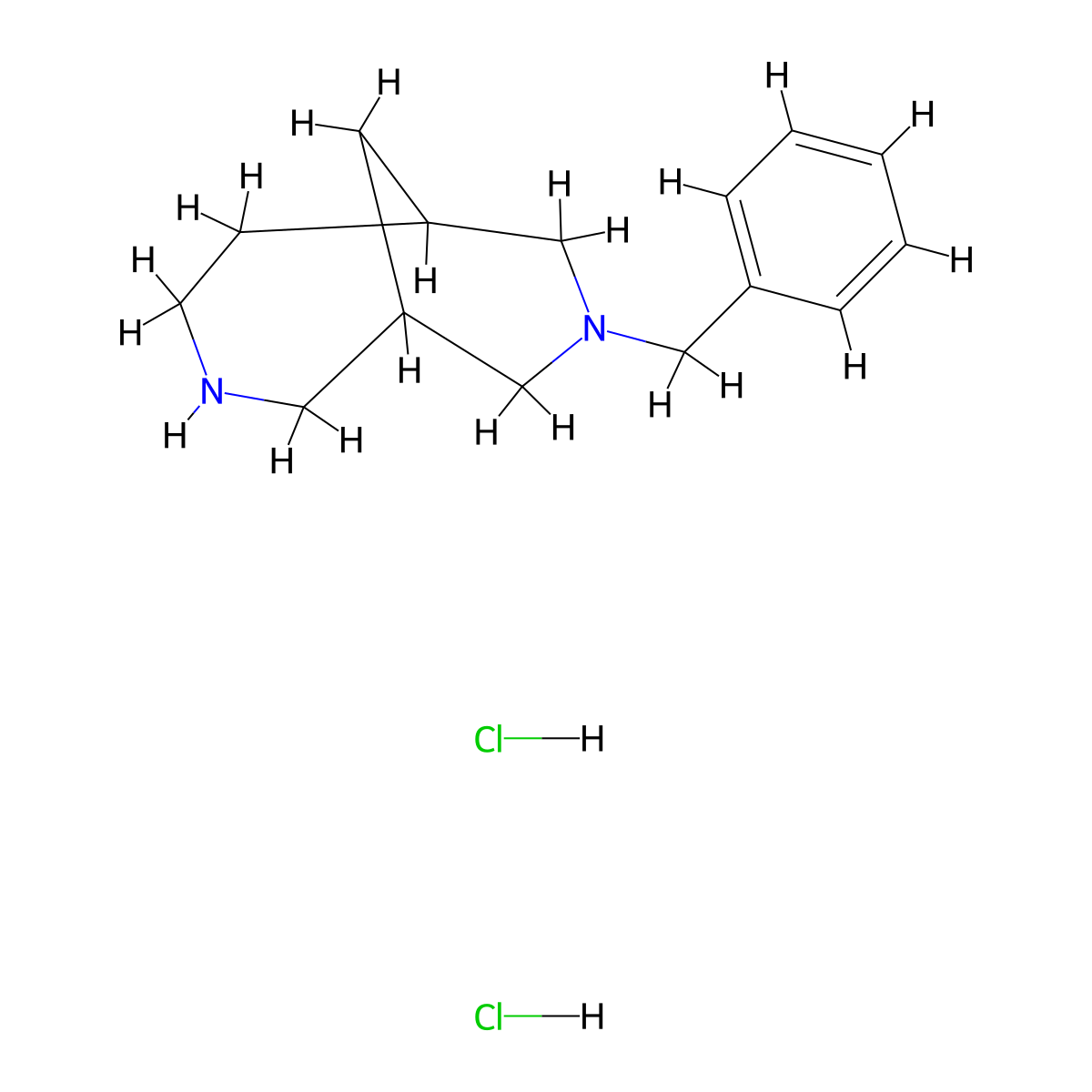 8-Benzyl-3,8-diazabicyclo[4.3.1]decane dihydrochloride molecular structure, CAS 2680532-10-7