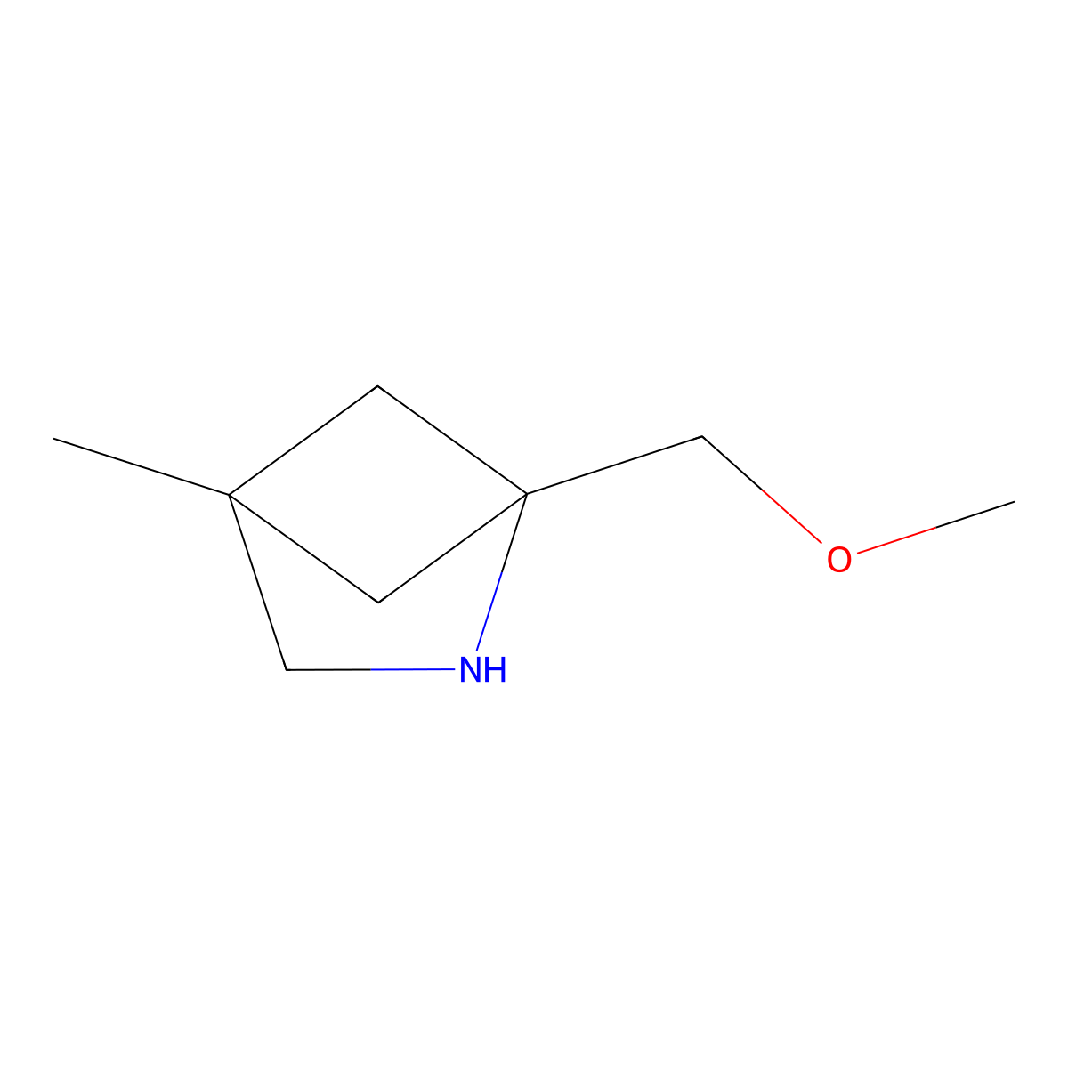1-(Methoxymethyl)-4-methyl-2-azabicyclo[2.1.1]hexane molecular structure, CAS 2680532-12-9