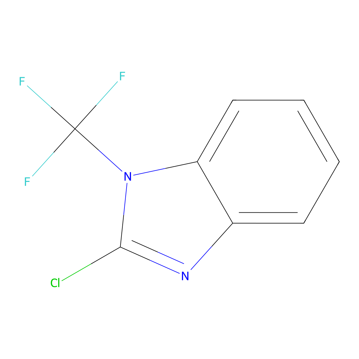 2-chloro-1-(trifluoromethyl)-1H-1,3-benzodiazole molecular structure, CAS 2680532-27-6