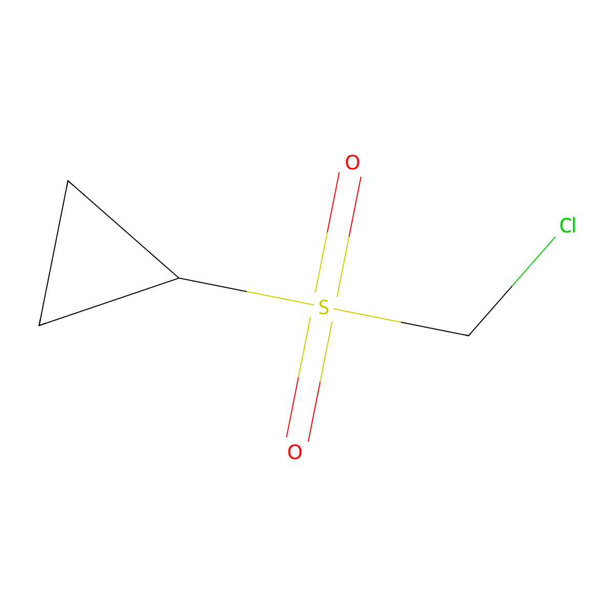 Chloromethanesulfonylcyclopropane molecular structure, CAS 2680532-88-9