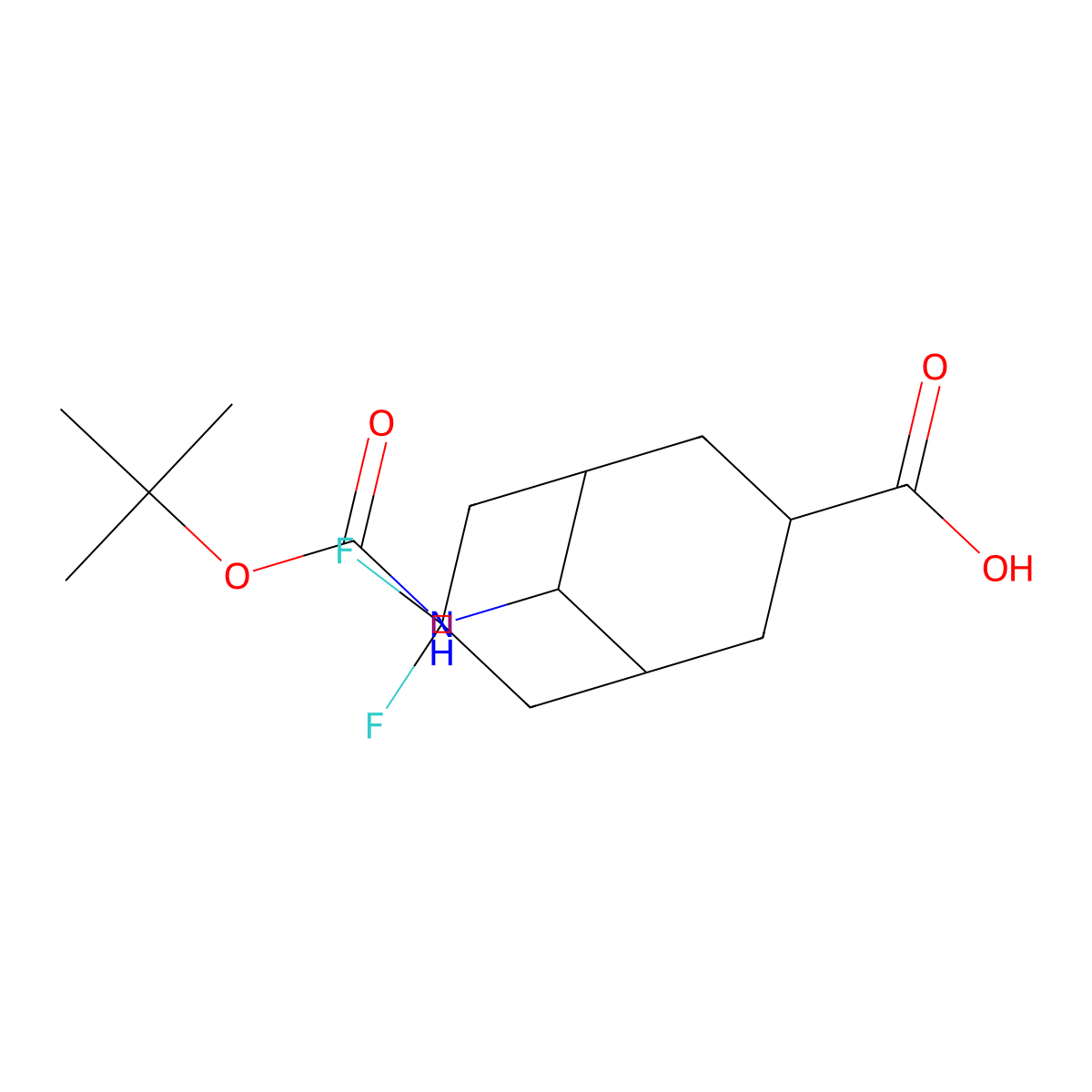9-{[(Tert-butoxy)carbonyl]amino}-7,7-difluorobicyclo[3.3.1]nonane-3-carboxylic acid molecular structure, CAS 2680533-02-0